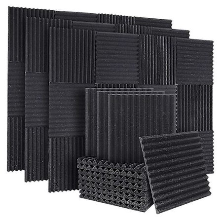 50-pak Akustiske Lyddæmpende Skumpaneler Lydisoleringspaneler Kile til Studio Vægge Lofter, 1 "X12 "X12 "[co]