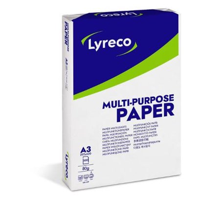 LYRECO Kopieringspapper Multi A3 80g ohålat 500/fp - Lyreco - Kontorspapper - Kopieringspapper - A3 Ohålat