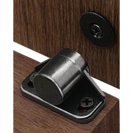 Skap Dør Magnet, 8 Stykker Svart Skap Dør Magnet Med Skruer Sink Legering Magnetiske Låser Sterk Magnet For Dør Skuffer Skap Vindu Smelte F