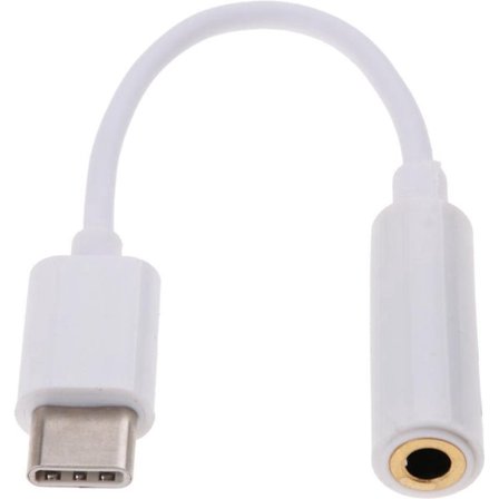 Go Go Gadget - "USB-C till Jack (3,5 mm) Adapter (Vit) - Anslut USB Type C till Aux - USB till Ljud"