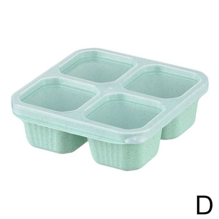 4-pakning mellommåltidsbeholdere Delt Bento-matboks 4 rom