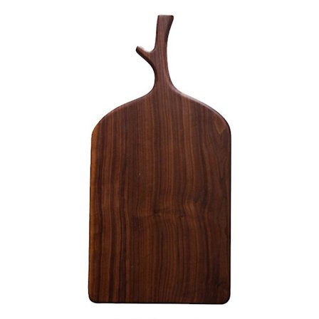 Pizza skärbräda i svart valnöt, massivt trä obehandlat, stil 6