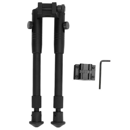 Fällbart snabblossnings-bipod i aluminium för utomhusskytte med anslutning