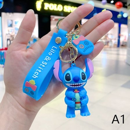 Anime Disney Stitch Nøglering Ny Stitch Omfavner Baby Dukke Nøgle - Perfekt