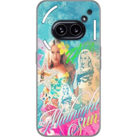 Yhteensopiva Puhelinkuori Nothing Phone (2a) Seikkailumaailma Steve, Creeper ja eläimillä värikkäässä palikkagrafiikassa