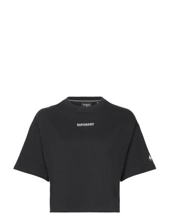 Code Micro Logo Tee T-shirts & Tops Short-sleeved Svart Superdry*Betinget Tilbud