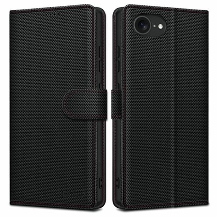 Tech-Protect iPhone 16e Plånboksfodral RS - Svart/Röd