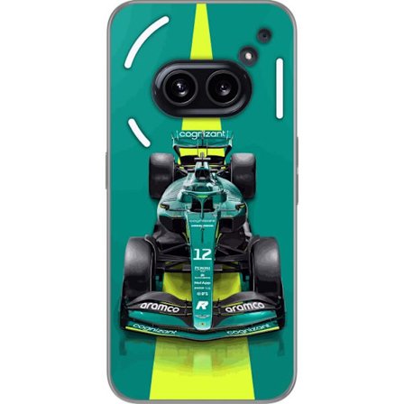 Yhteensopiva Puhelinkuori Nothing Nothing Phone (2a) Plus Aston Martinin Formula 1 -auto vihreässä kilpailumuotoilussa, jossa on moderni studiosentu