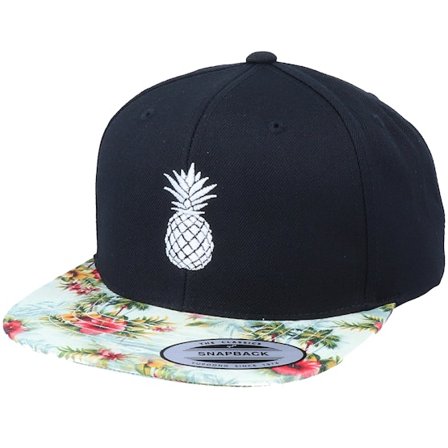 Iconic - Schwarz snapback Cap - Pineapple Silhouette Black/Floral Mint Snapback @ Hatstore
