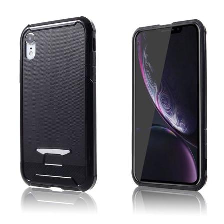 iPhone 9 Hybriidi Muovinen Rakenne Pintainen Takasuoja Kuori - Musta Black