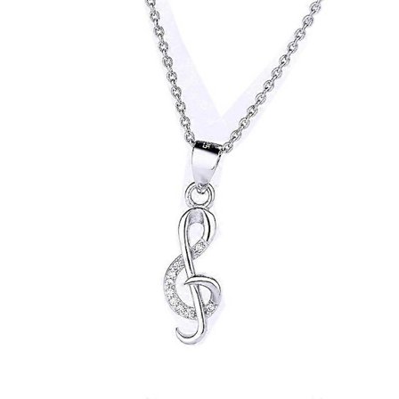 s925 sterling sølv note anheng halskjede rytme note anheng dame halskjede