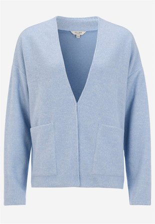 Cellbes of Sweden - Supermjuk cardigan med fickor Beata - ljusblå melange - för damer - 54/56