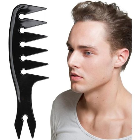 Styling kam - Bredtandet kam - Frisørkam - Styling kam - Frisørkam - Kam - Stylingværktøj - Sort