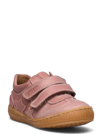 Small Star Velcro Sneaker Pink Pom Pom