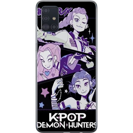 Yhteensopiva Puhelinkuori Samsung Galaxy A51 Kpop Demon Hunters Huntrix Trio Tytöt Violetit tähdet Retro-idoli Taidetta