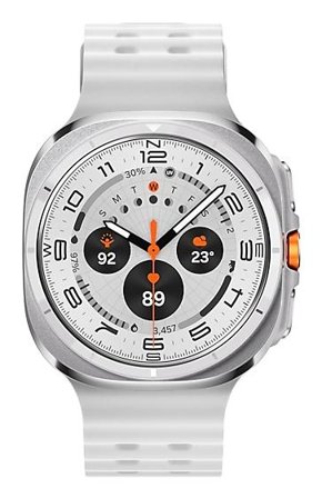 Samsung Galaxy Watch Ultra 3,81 cm (1.5) AMOLED 47 mm Digital 480 x 480 pixel Berøringsskærm 4G Titanium, Hvid Wi-Fi GPS (satellit)
