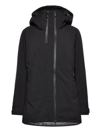 W Nora Long Insulated Jacket Outerwear Sport Jackets Musta Helly Hansen