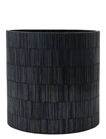 house doctor Tealight Holder, Gara, Black - Black - 16X15.5CM