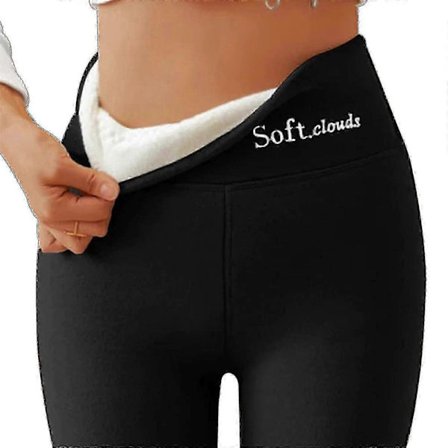 Casual fleece leggings til kvinder, bløde og varme termobukser, velegnede til koldt vejr