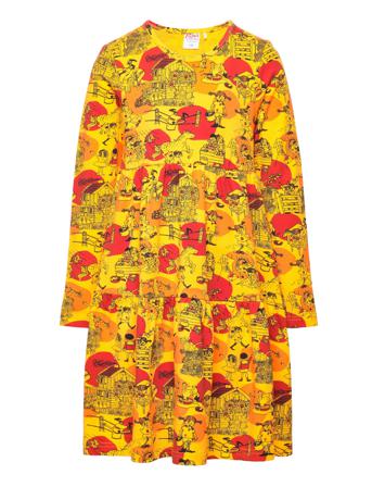 In Villekulla Ruffle Dress Dresses & Skirts Dresses Casual Dresses Long-sleeved Casual Dresses Multi/mønstret Martinex