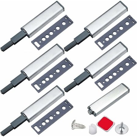 Push to Open Magnet Kaapin Ovi Jiayi 6 Kpl Metalli Magneetti Lukko Push Open Push Kaappi Magneettinen Sulkeminen Kaappi Push to Open System Laatikko 