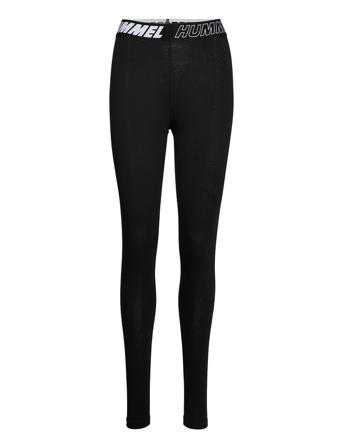 Hmlte Maja Mid Waist Cotton Tights Running/training Tights Svart Hummel