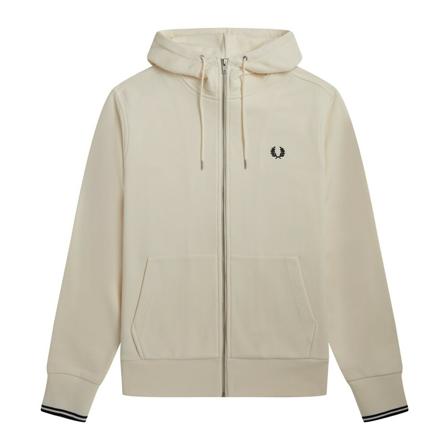 Fred Perry Zip-throughs , Beige , Heren , Maat: L Hoodies & sweatvesten