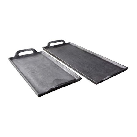 Aluminiumsbakke 46x23x5cm, sølv antik finish