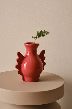 Jotex - Vase 17 Cm Rød - FLORENCE - Kjøp Vaser hos Jotex