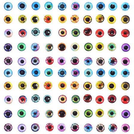 100 stk Vintage Dukker Dukke Sikkerhedsøjne Glas Smykker Sorte Sikkerhedsøjne Glas Kuppeløjne