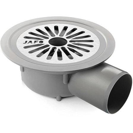 Jafo 7113196 Gulvsluk 150 mm, med sideutløp Med uttak i rist, Innendørsavløp