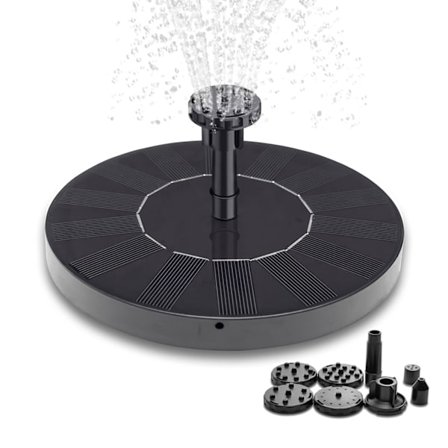 Fontän - Solfontene / Vannfontene Solcelle - 16 cm Svart