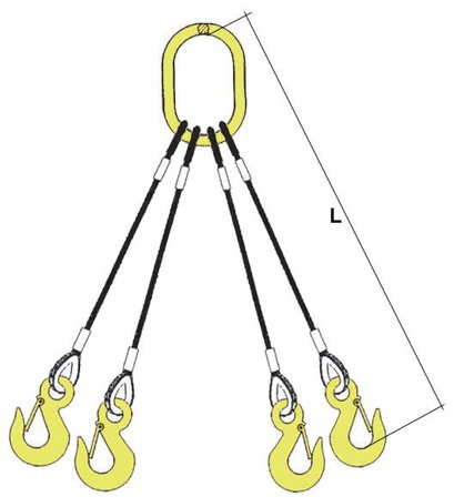 Gunnebo GFODER Fôrvognslange 4-dels, 1,2T, 1,5 m, Garasjeinnredning & oppbevaring