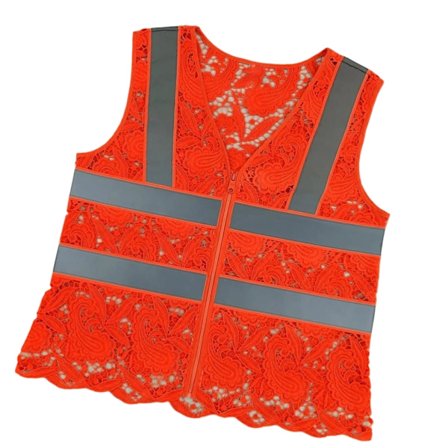 Reflekterende løbevest, høj synlighed løbeudstyr med lynlås foran, unisex