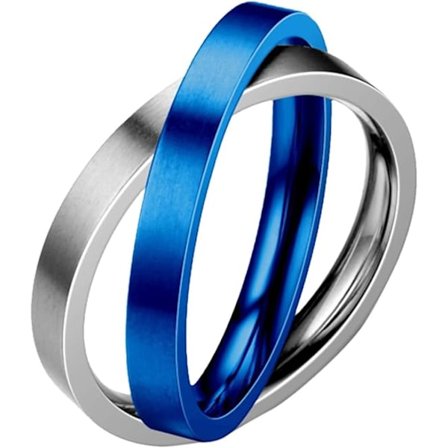 2 stk Angst Ring for Kvinner Menn Fidget Ring DIY Rustfritt Stål Utskiftbar Roterende Måne Stjerne Bånd Spinner-Ring -10