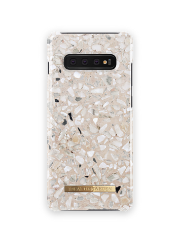 Unisex Hülle, Galaxy S10+ Greige Terazzo Handyhülle