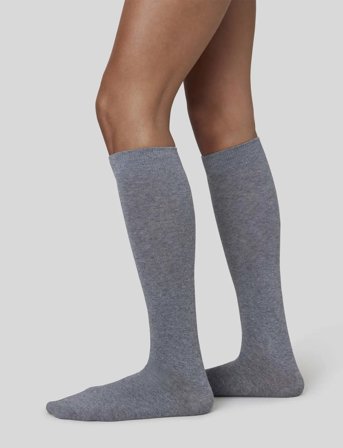 Swedish Stockings Hedvig Cotton Knee-Highs - Grey - 36-38