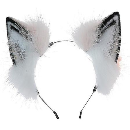 Dyrehårsbøjle Faux Fur Ulveører Lolita Katteører Pandebånd Kat Cosplay