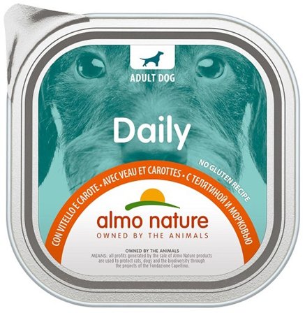 Almo Nature Daily Menu Cibo Umido Vitello E Carote Cani Adulti