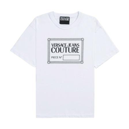 Versace Jeans Couture - T-shirts - Vit - Herr - Storlek: L, Herr, Storlek: L