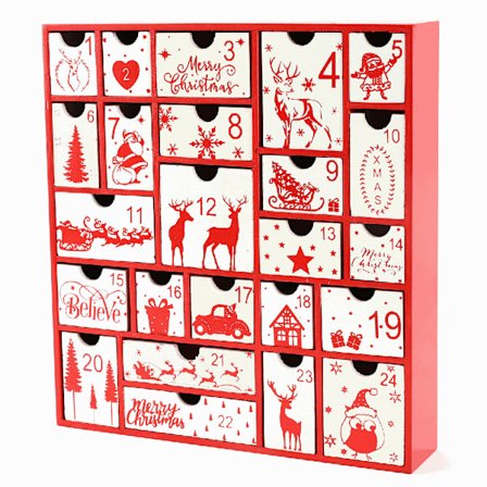 Julekalender Overraskelsesboks Gør-det-selv personligt etui til velkomstfestival Rød