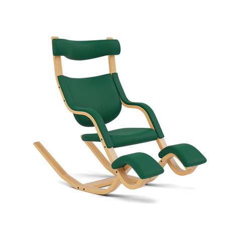 Varier Furniture Gravity - Green Polyester - Light brown base