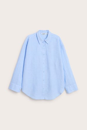 Kappahl | Skjorte i linblanding Lyseblå M | Lyseblå