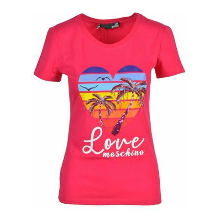 Love Moschino T-Shirt Pink, Dame