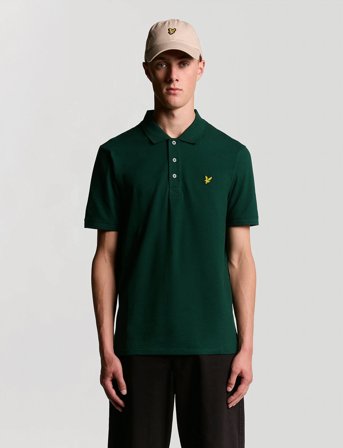 Lyle & Scott Plain Polo Shirt - Green - XXL