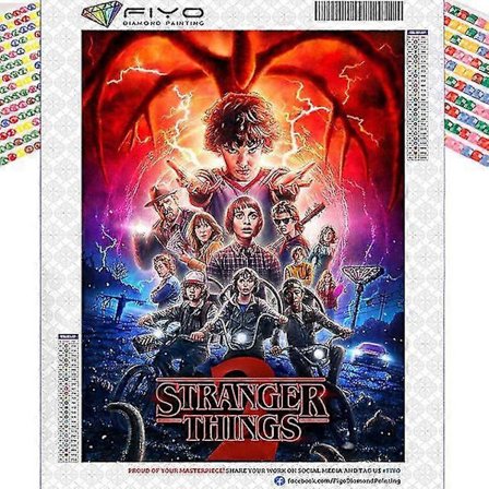 Stranger Things Diamantmaling 5d DIY Diamantbroderigave Hjemmeinnredning
