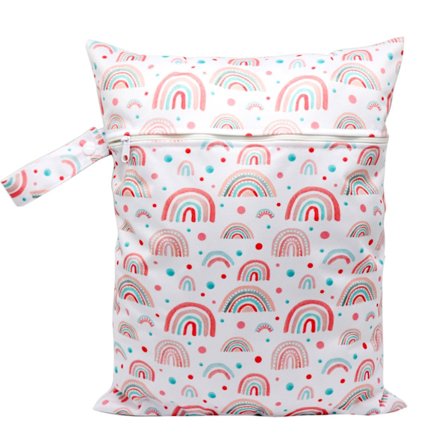 Tegneserietrykk Baby bleieveske Vanntett Våttørr Bleie Glidelås Håndveske Stor kapasitetsveske for barnevogn og reise Slitesterk