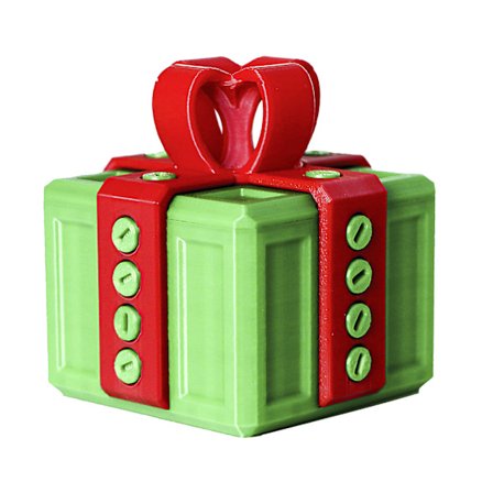 3D-tulostettu lahjapakkaus, 8 cm, DIY-opettavainen ja luova lahjapakkaus, ystävänpäivä- ja syntymäpäivälahja