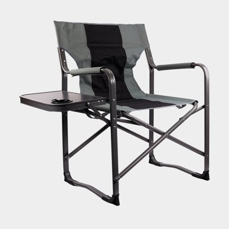 Hopfällbar Däcksstol med Sidobord och Mugghållare - Aluminium & 600D Polyester