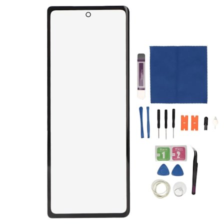 Yttre glas skärm ersättning professionell reparation verktygssats med OCA lim för Samsung Galaxy Z Fold 2 5G F916